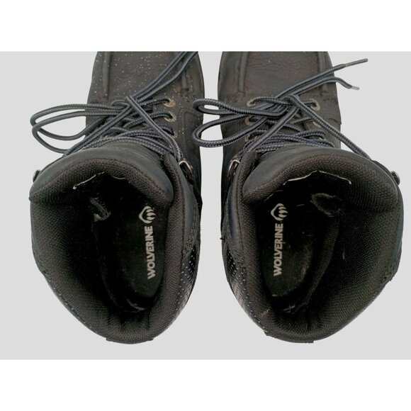 Wolverine Mens Hellcat Black Leather Work & Safety Boots Size 7.5 Med Wedge Sole - Picture 6 of 8